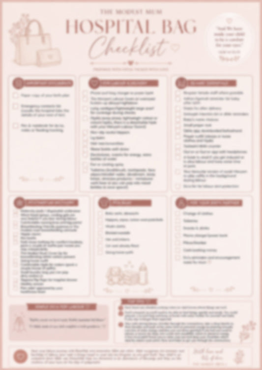 🎁 Hospital Bag Checklist